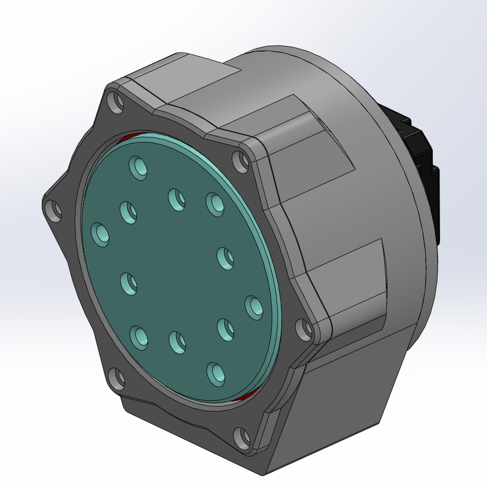 3d model of a cycloidal drive for a nema 17 stepper motor