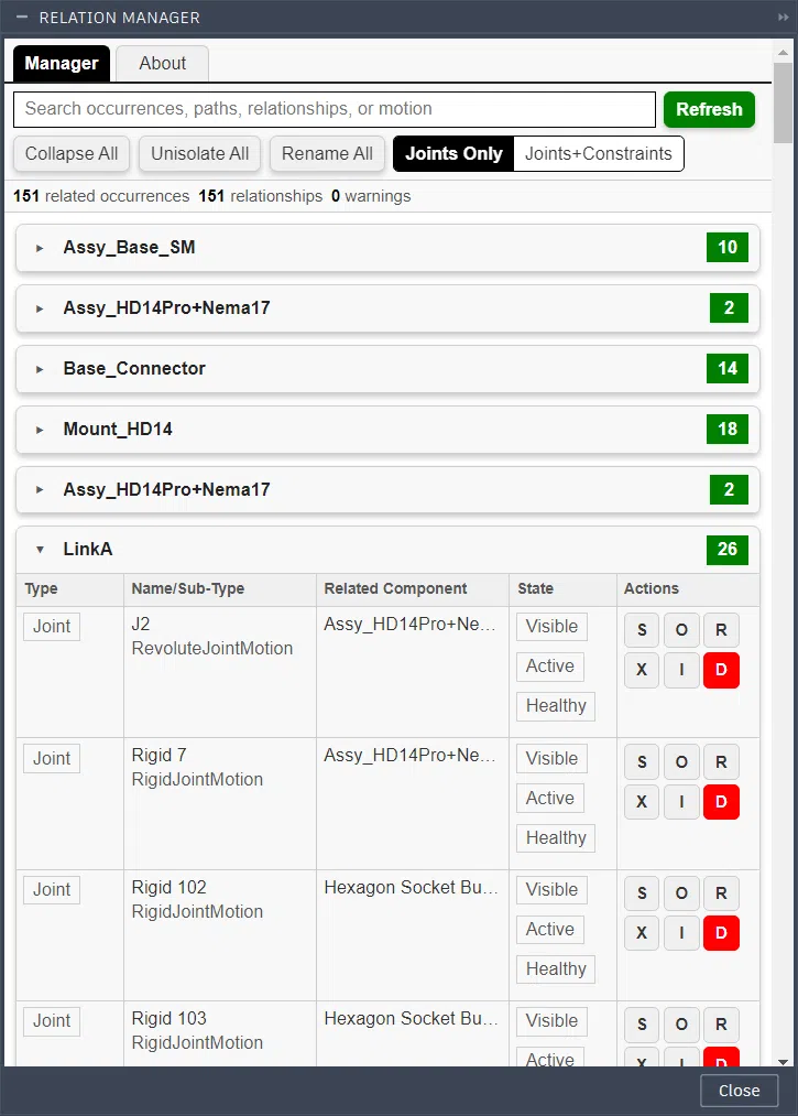 Relation Manager Autodesk Fusion 360 Add-In - Image 2